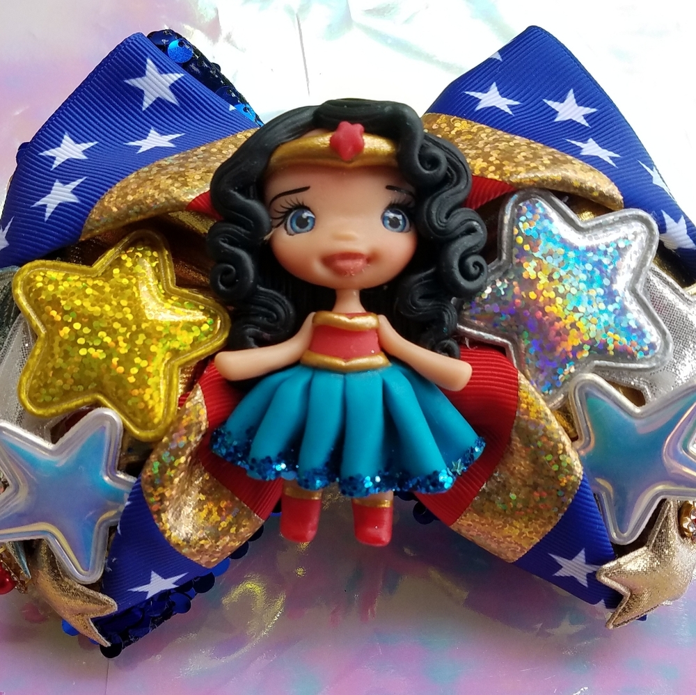 Wonder Woman Hair Bow / 4th of july bow